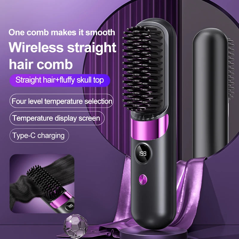 Wireless Rechargeable Ceramic Hair Straightener