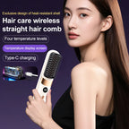 Wireless Rechargeable Ceramic Hair Straightener