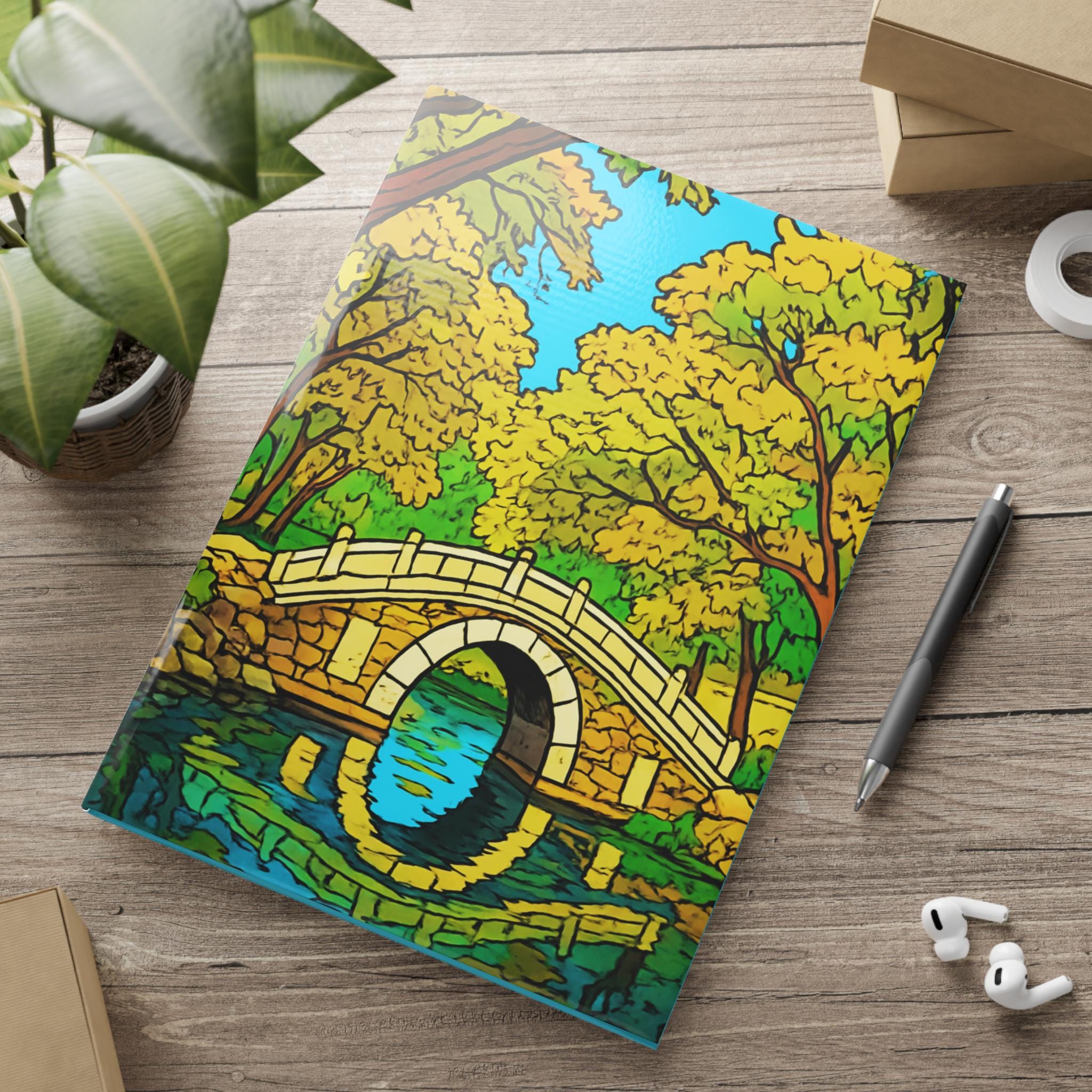 Stone Arch Bridge Hardcover Notebook